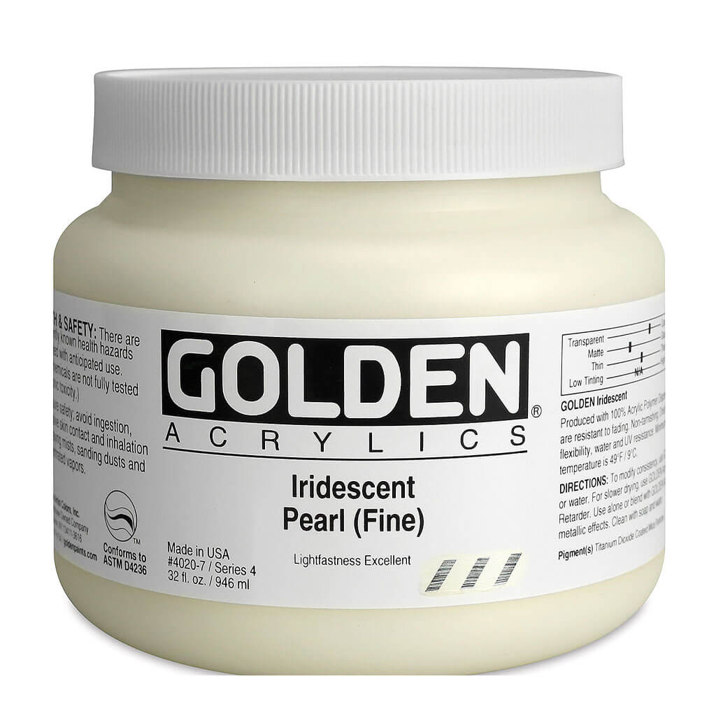 Golden Heavy Body Acrylic Iridescent Bright Gold (Fine) 32 oz