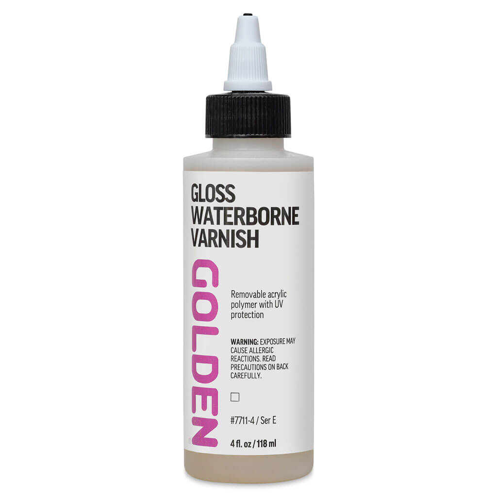 Golden Medium Gloss Waterborne Varnish 4oz