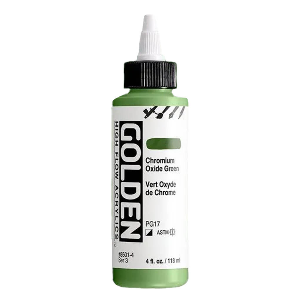 High Flow Acrylics 4oz Bottle Chromium Oxide Green