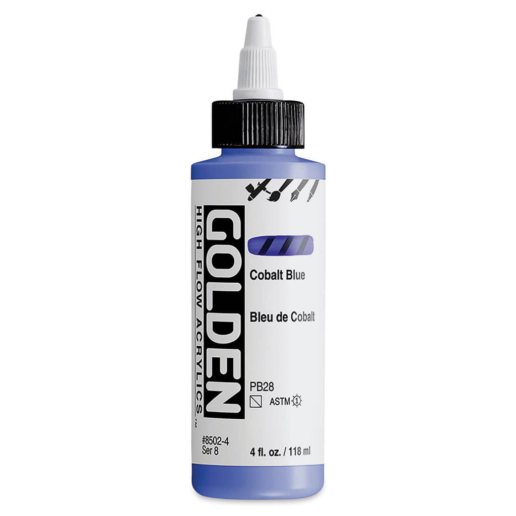 High Flow Acrylics 4oz Bottle Cobalt Blue