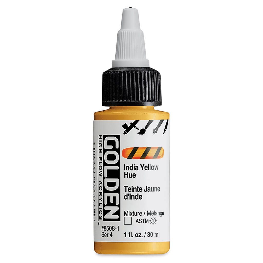 High Flow Acrylics 1oz Bottle India Yellow Hue