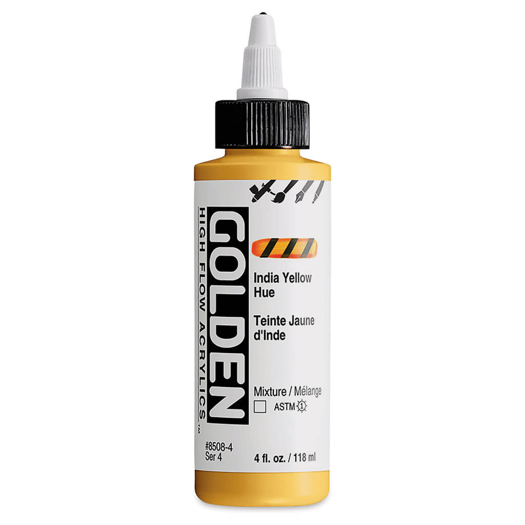 High Flow Acrylics 4oz Bottle India Yellow Hue