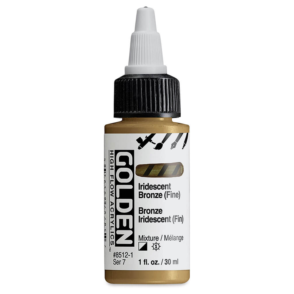 High Flow Acrylics 1oz Bottle Iridescent Bronze (Fine)