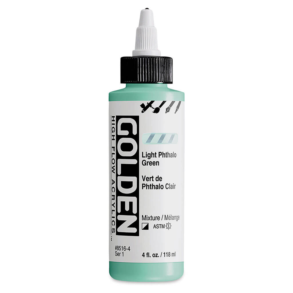 High Flow Acrylics 4oz Bottle Light Phthalo Green