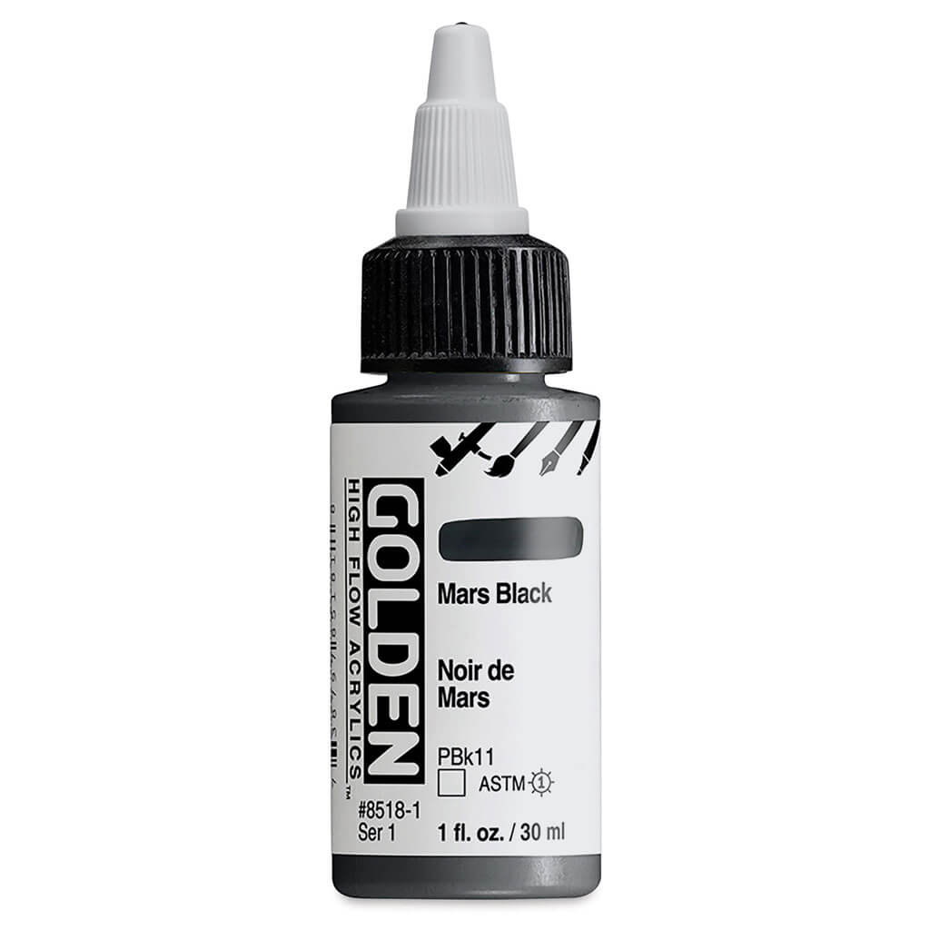 High Flow Acrylics 1oz Bottle Mars Black