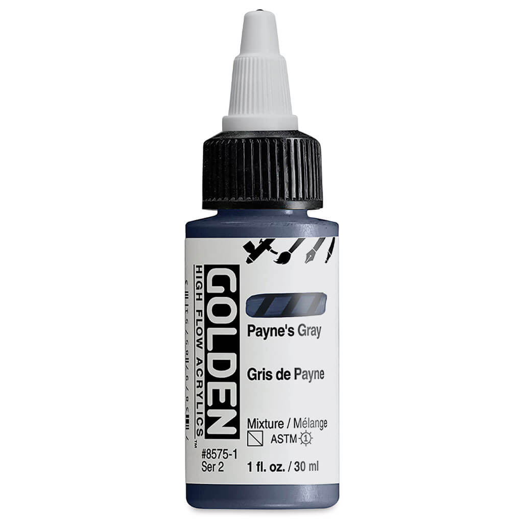 High Flow Acrylics 1oz Bottle Payne's Gray