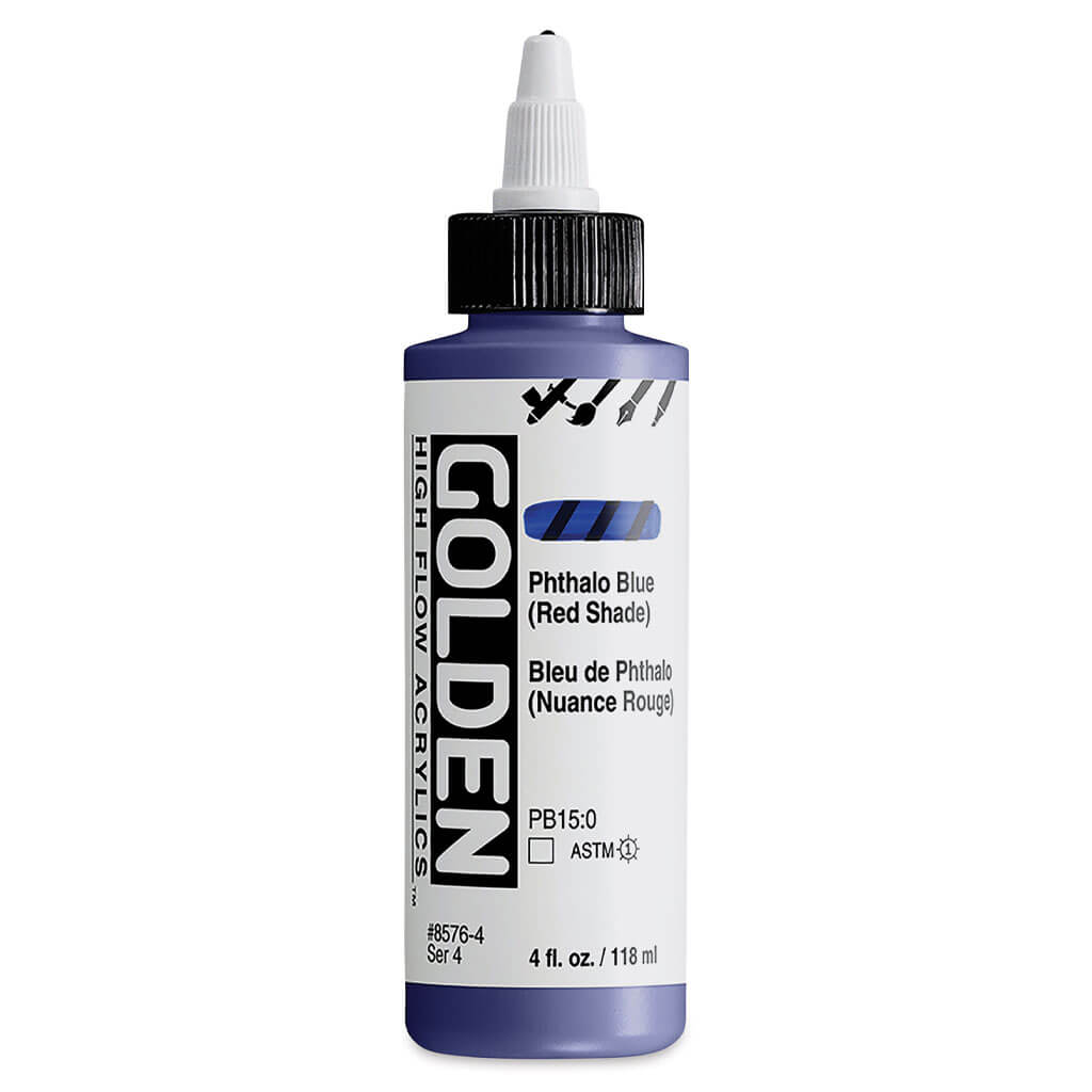 High Flow Acrylics 4oz Bottle Phthalo Blue (Red Shade)