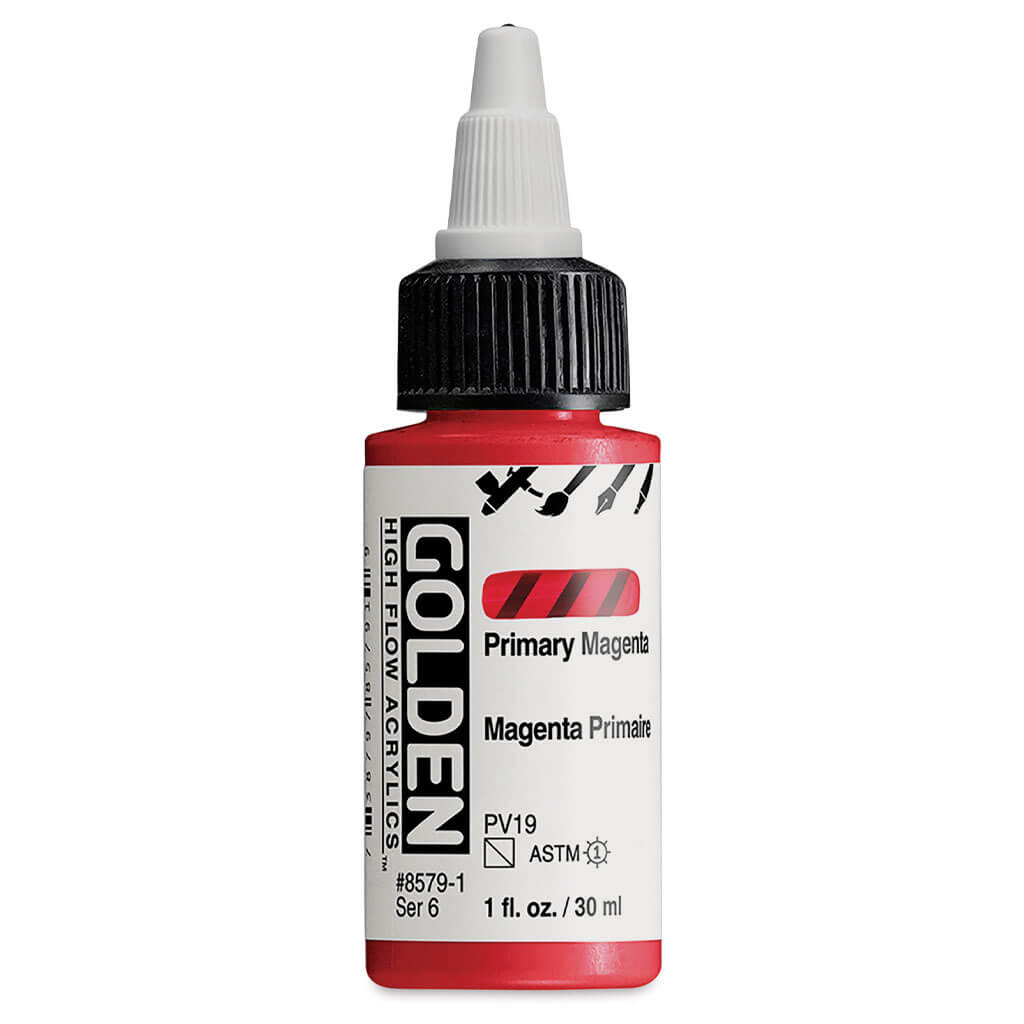 High Flow Acrylics 1oz Bottle Primary Magenta
