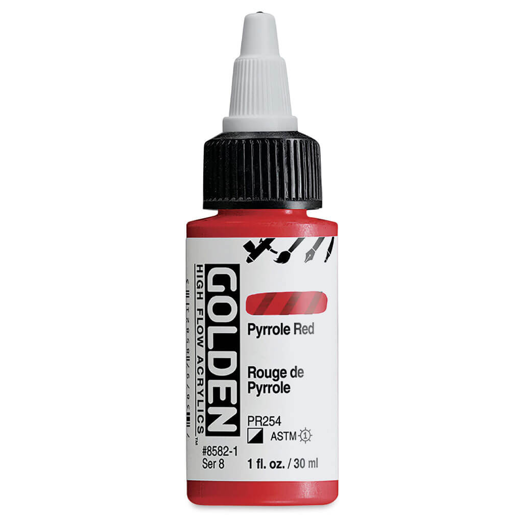 High Flow Acrylics 1oz Bottle Pyrrole Red