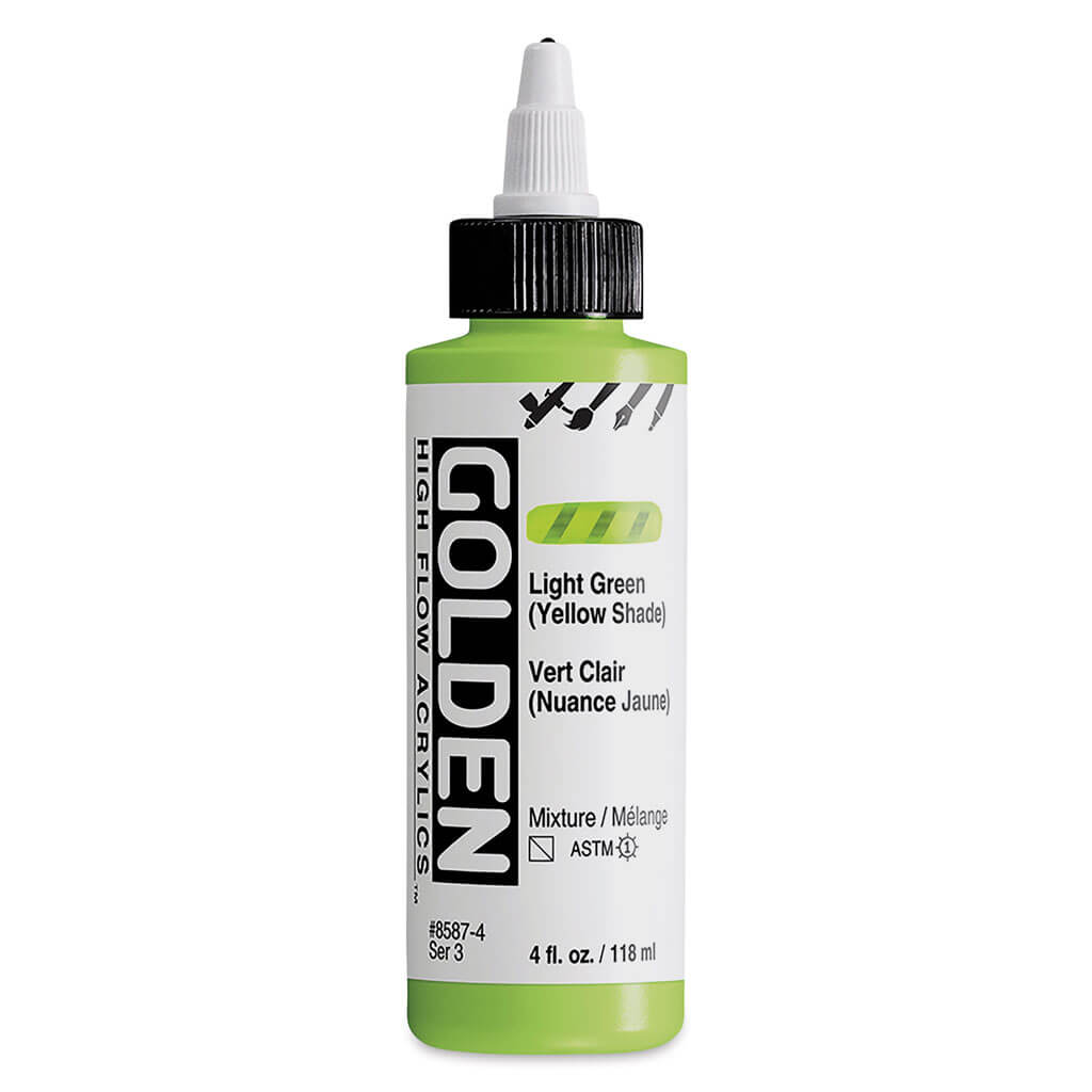 High Flow Acrylics 4oz Bottle Light Green (Yellow Shade)