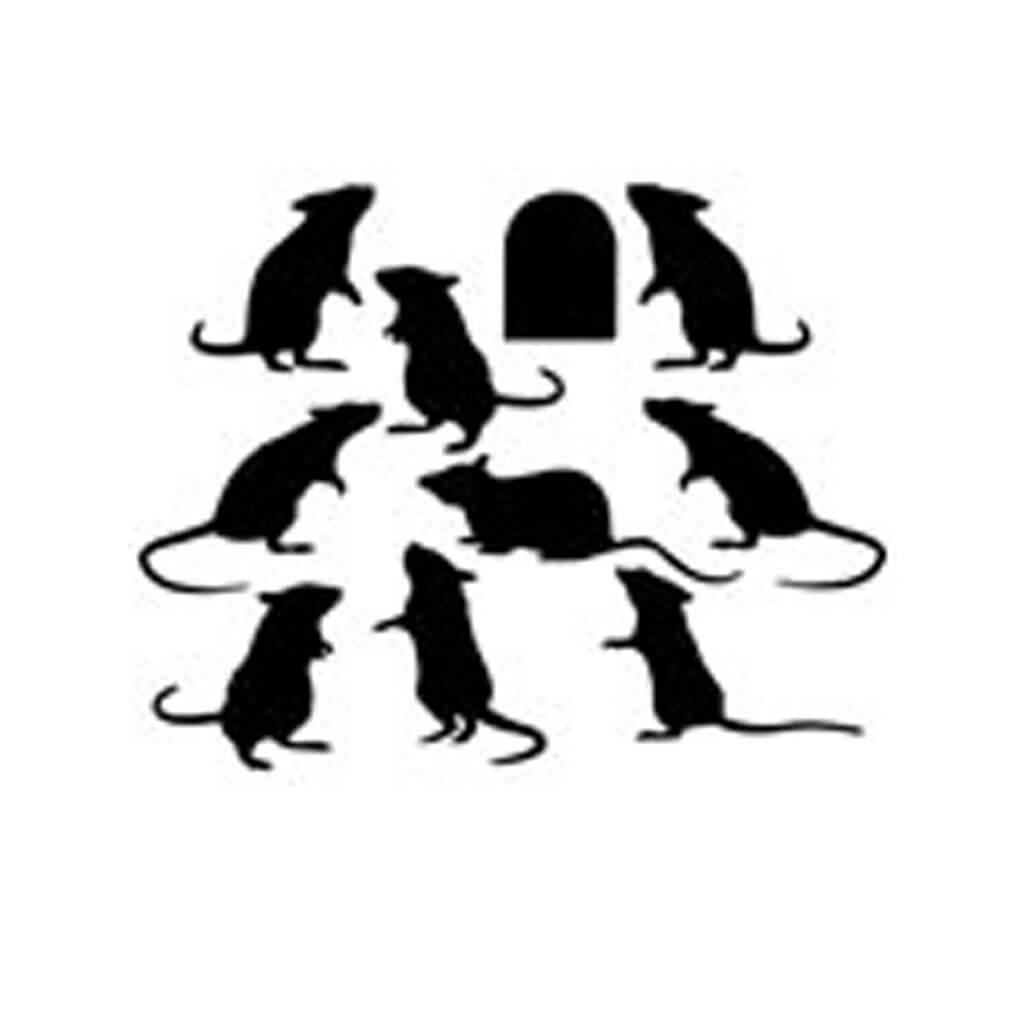 Wall Sticker Rats, 9.5in