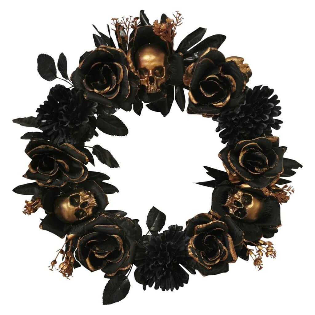 Skull Wreath, 17.5in