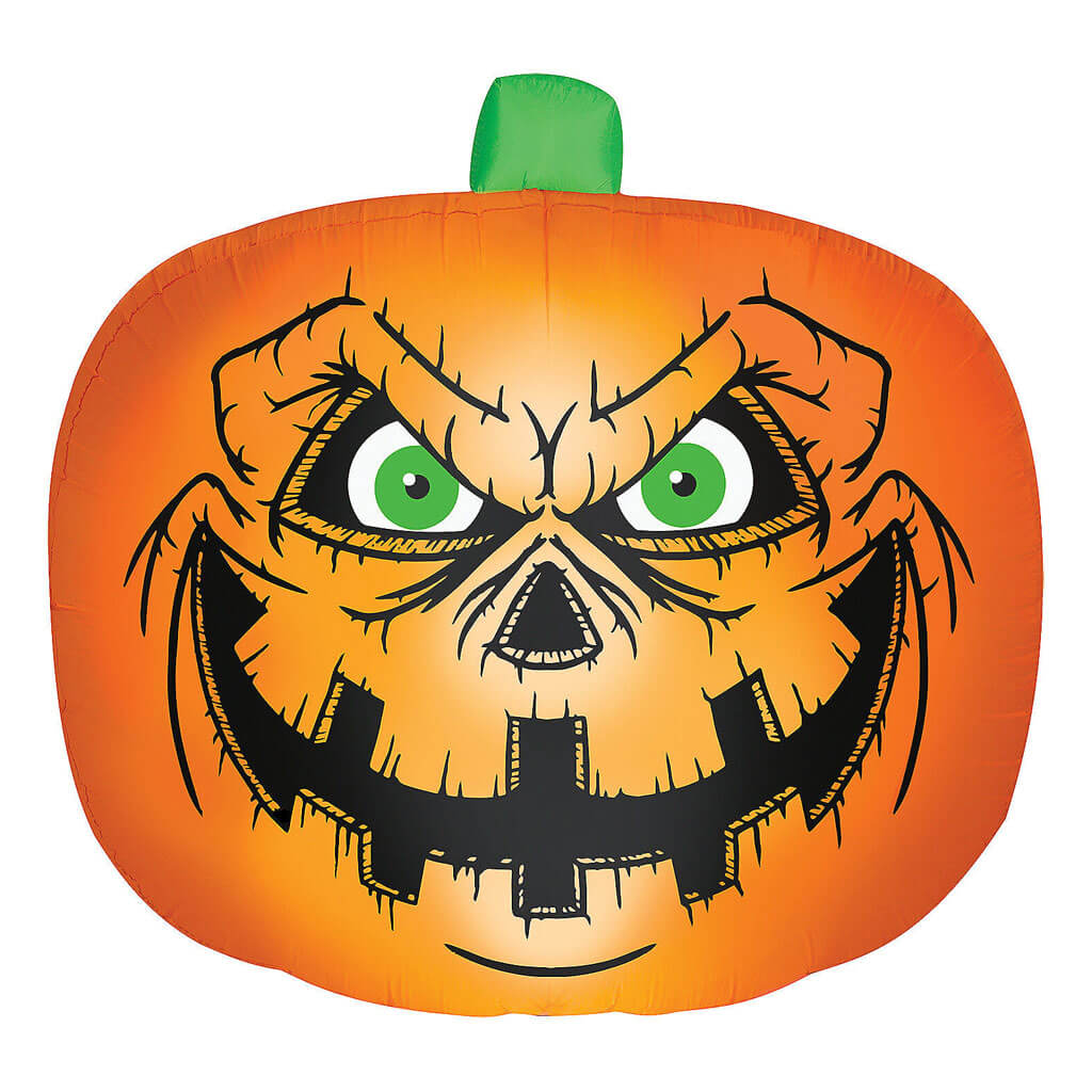 Airblown Inflatable Flat Jack O Lantern, 90in