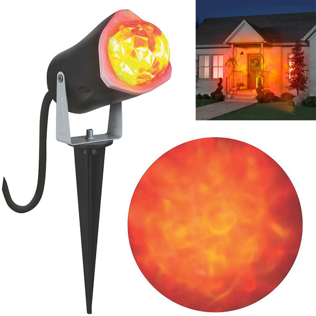 Gemmy Halloween Projection Spotlight Red-Yellow 3.35in