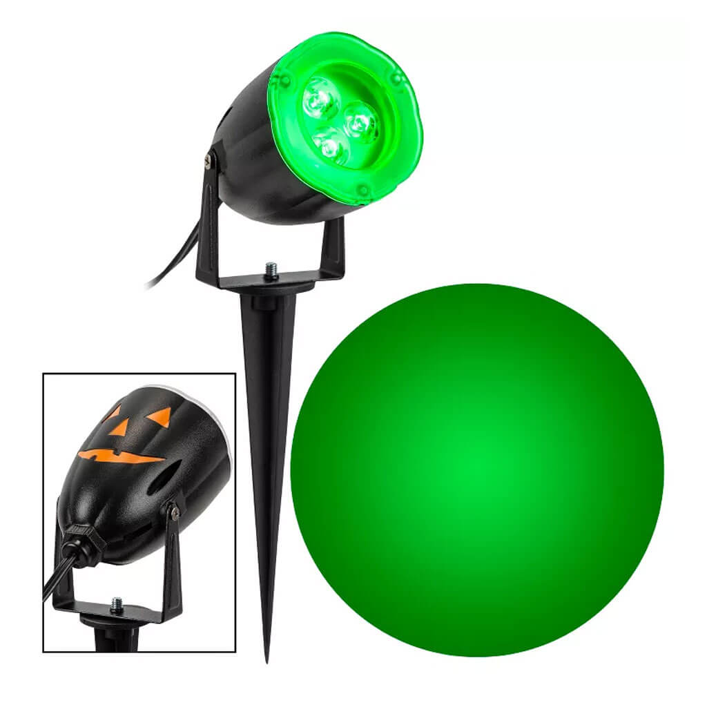 Halloween LED Spotlight with 3 Way Switch Green