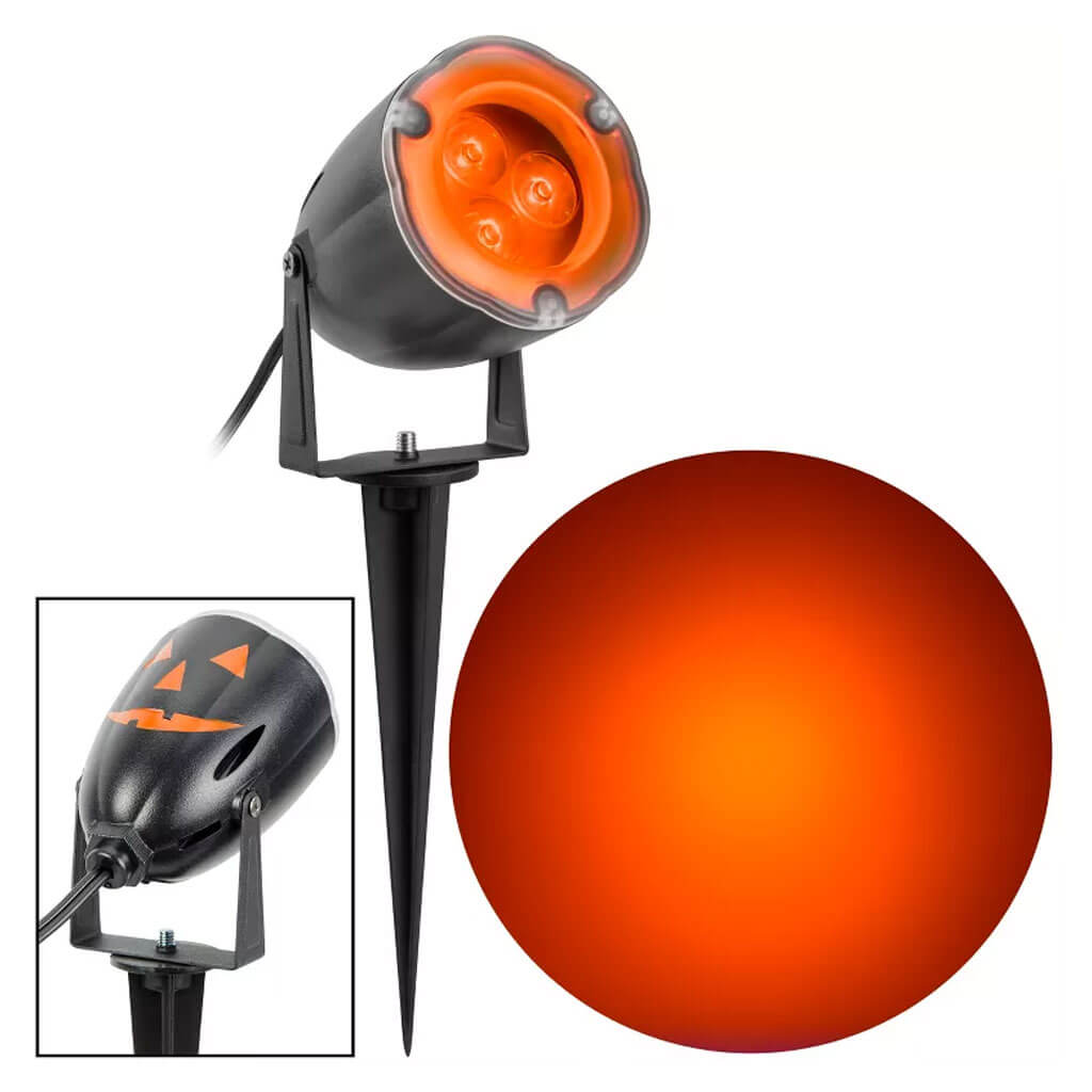 Halloween LED Spotlight with 3 Way Switch Orange