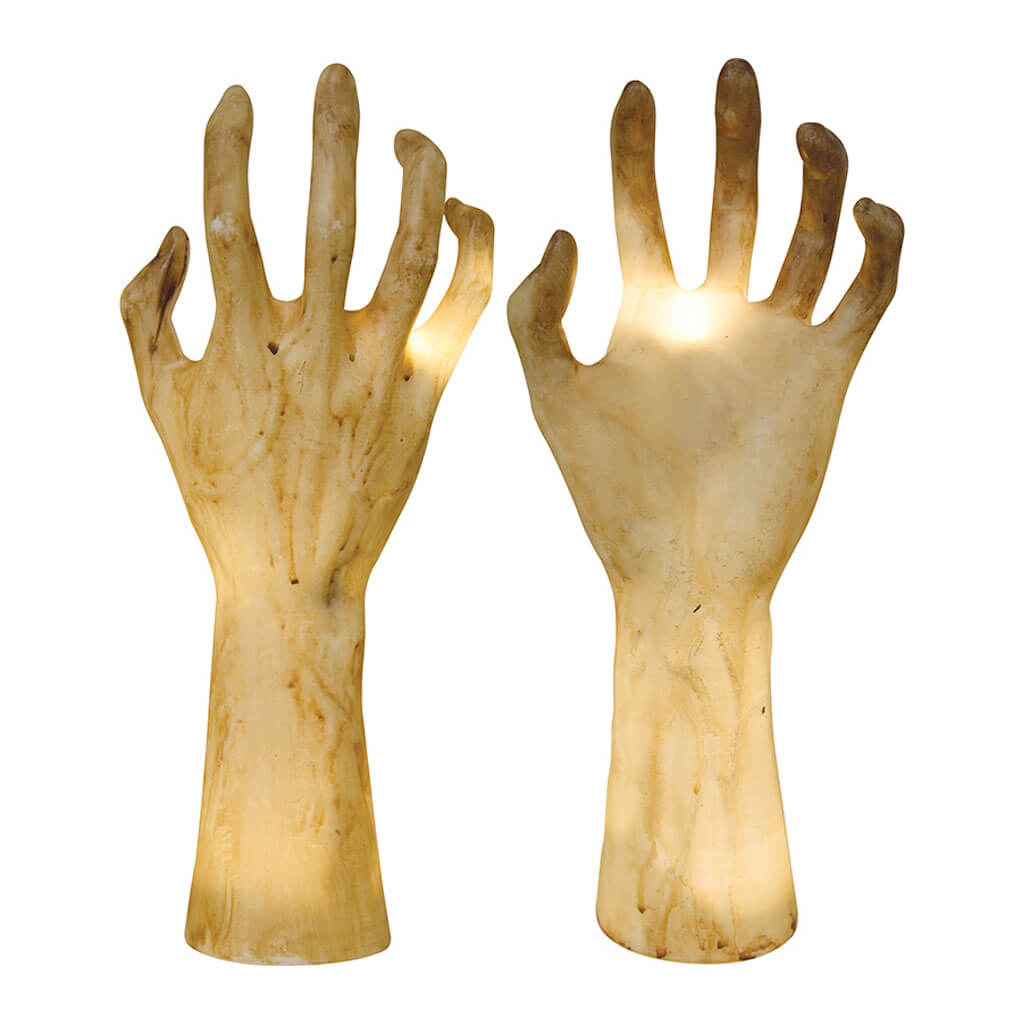 Skeleton Light Up Hands Ground Stake, 15in