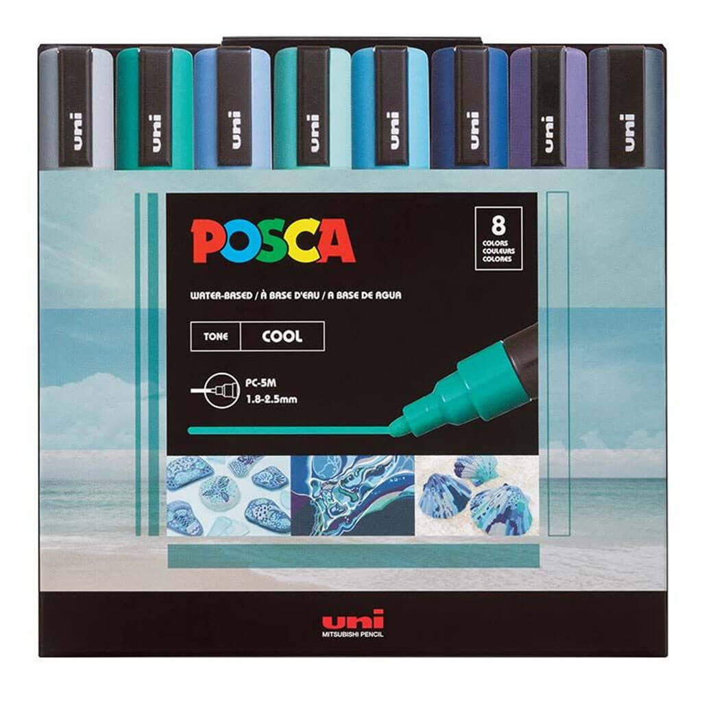 Buy POSCA Paint Marker 8-Color 5M Cool Tone Set Online Creative