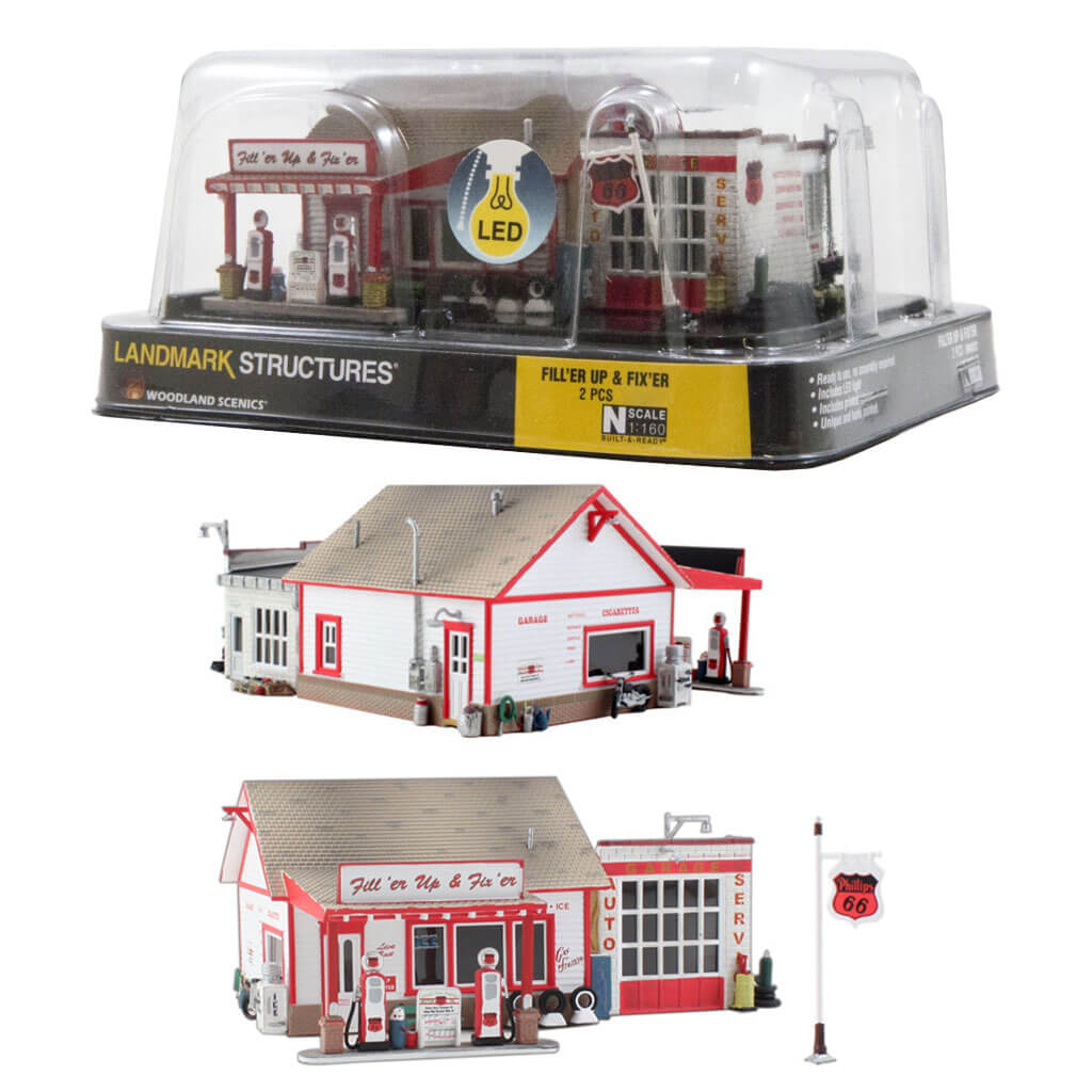 Woodland Scenics N Scale Fill'er Up &amp; Fix'er Built &amp; Ready
