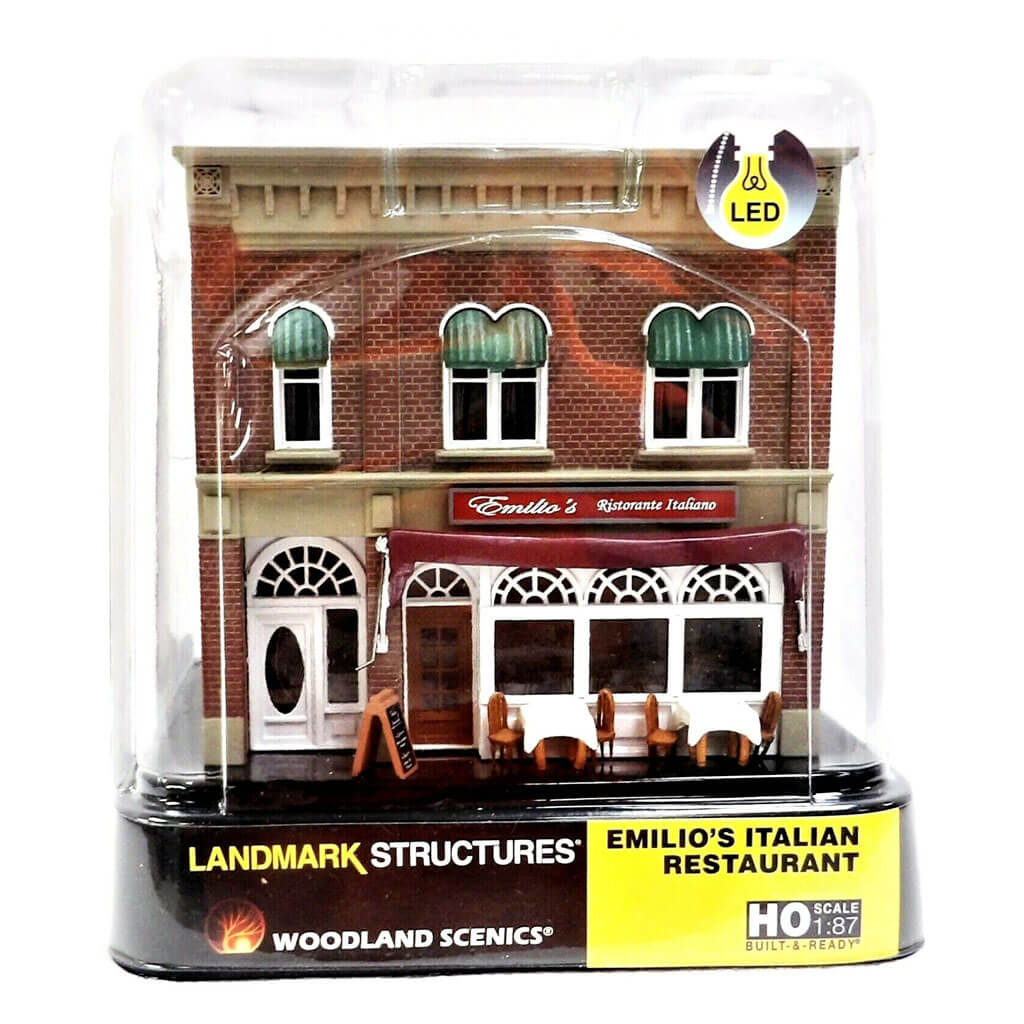 Woodland Scenics HO Scale Emilio&#39;s Italian Restaurant Built &amp; Ready