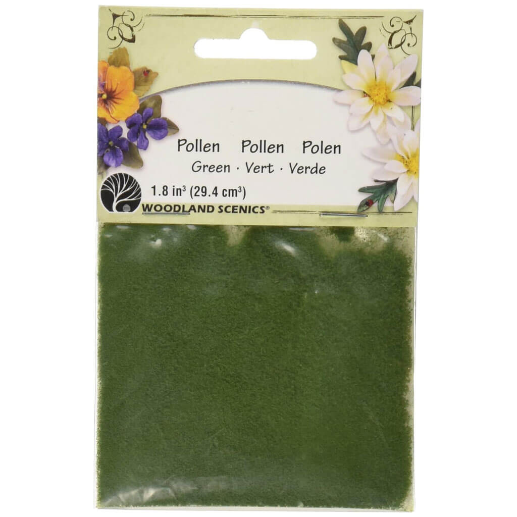 Woodland Scenics Paper Flower Pollen 1.8in Green