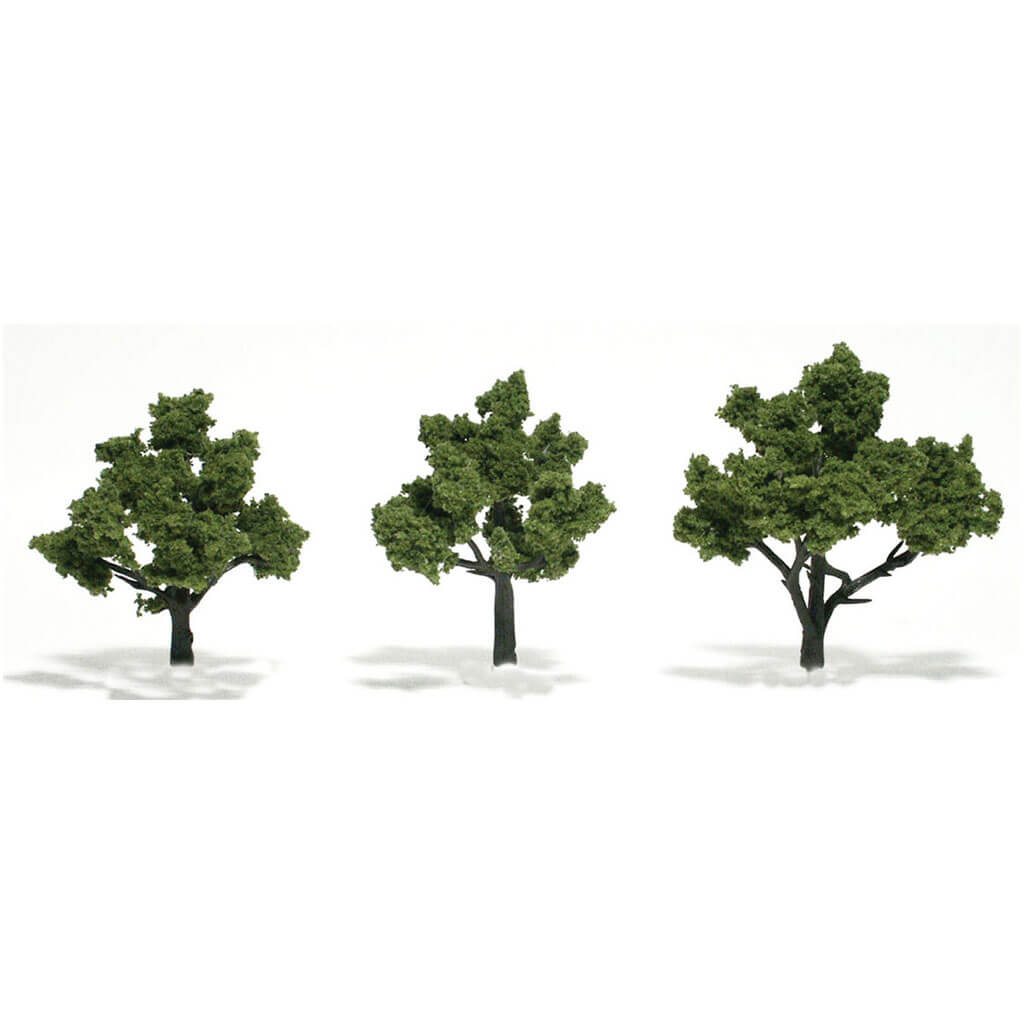 Woodland Scenics "Realistic Trees" 3 to 4in Set of 3 Light Green
