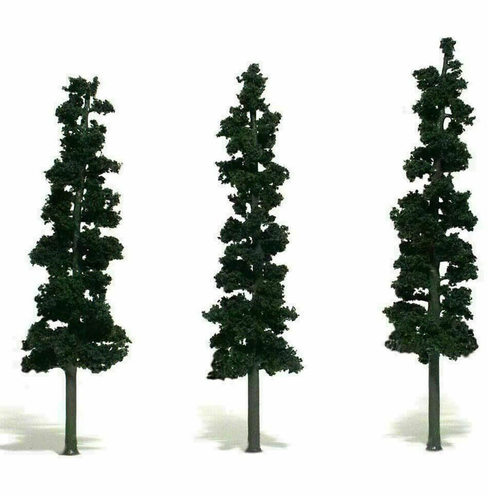 Woodland Scenics Ready Made Realistic Trees Pines Conifer Green 7 to 8in Set of 3