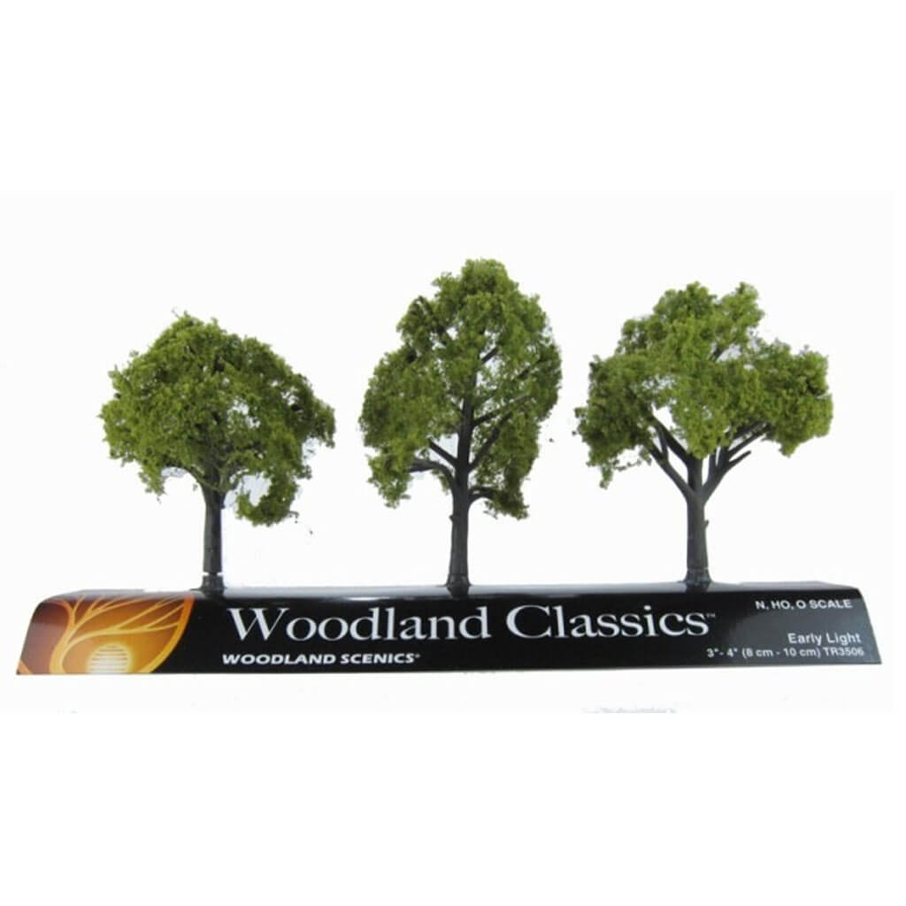 Woodland Scenics Woodland Classic Trees Ready Made Early Light 3 to 4in