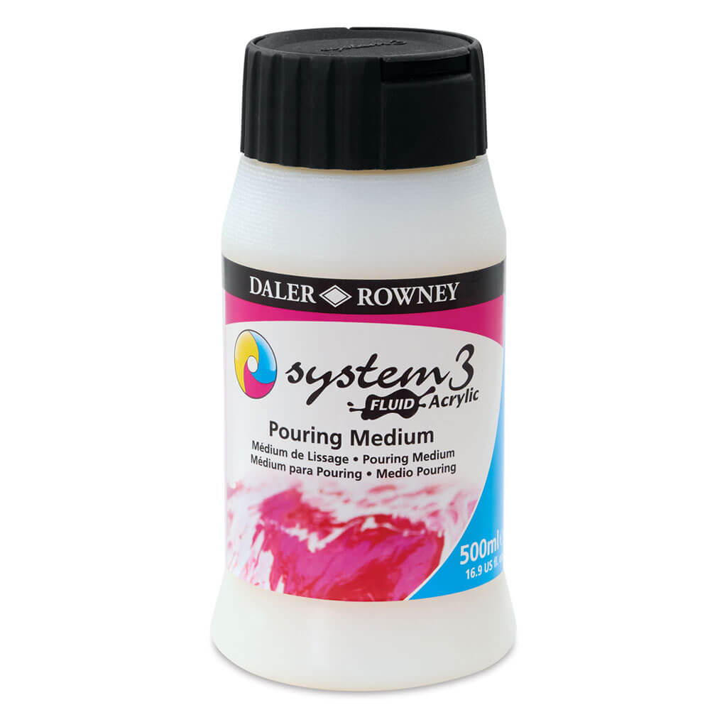 Daler Rowney System3 Fluid Acrylic Mediums Pouring Medium 500ml