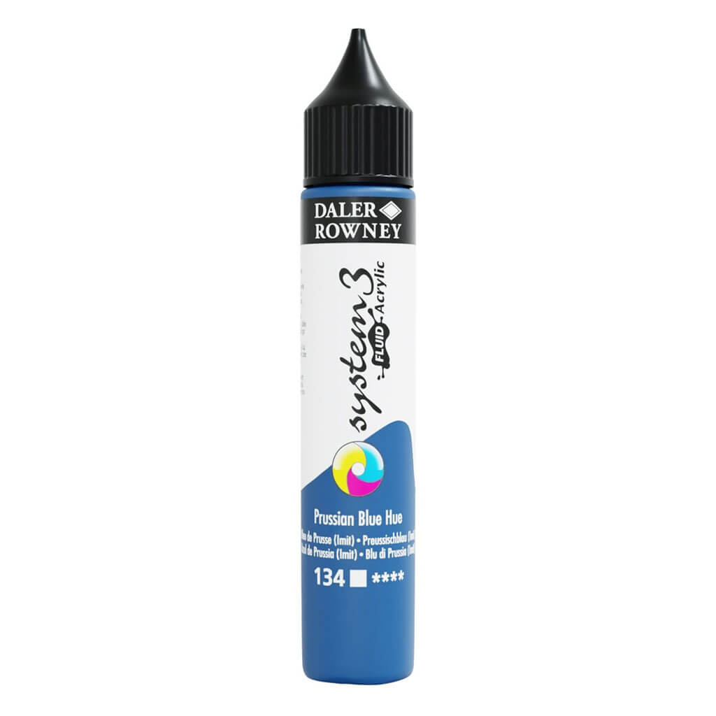 Daler Rowney System 3 Fluid Acrylic Liner 1oz Prussian Blue Hue