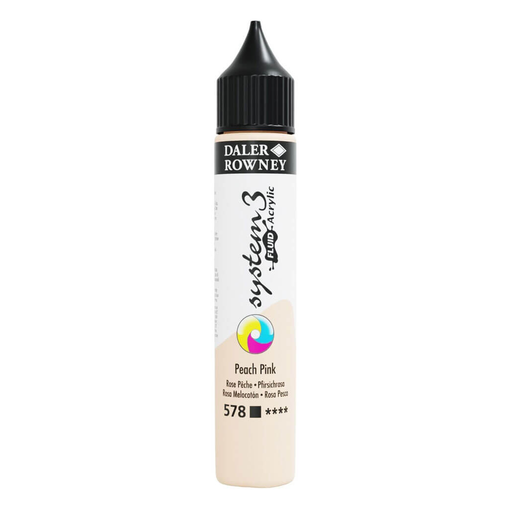 Daler Rowney System 3 Fluid Acrylic Liner 1oz Peach Pink