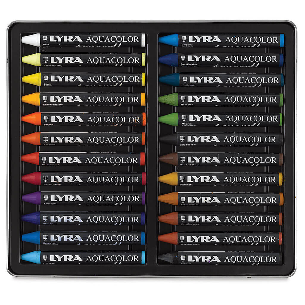 Lyra Aquacolor Crayon Assorted Colors Set of 24