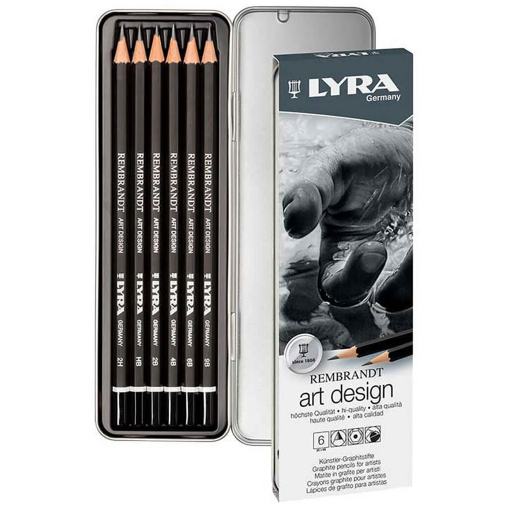 Lyra Rembrandt Art Design Graphite Pencil Set of 6