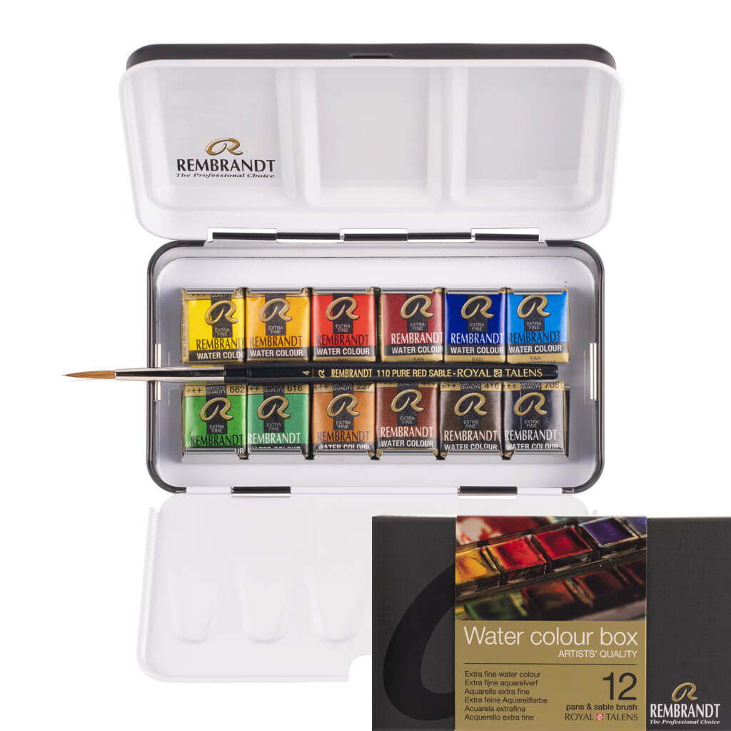 Royal Talens Rembrandt Watercolor Paint Set of 12 Pan