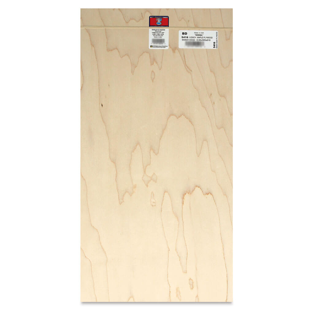 Midwest Products Maple Plywood 6mm 1/4 x 12 x 24