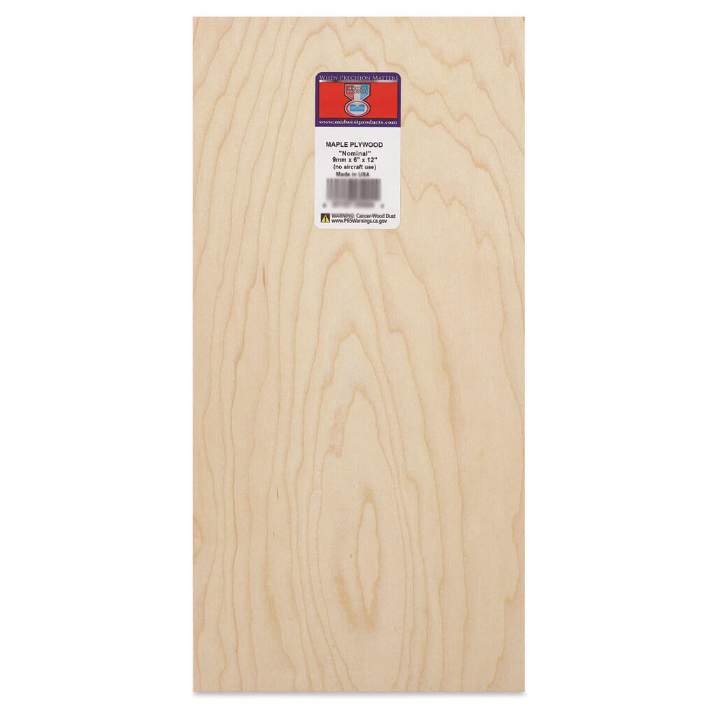 Midwest Products Maple Plywood 3/8" x 6" x 12"