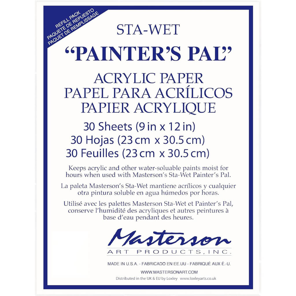 Sta-Wet Painters Pal Acrylic Paper Refill 30 Sheets