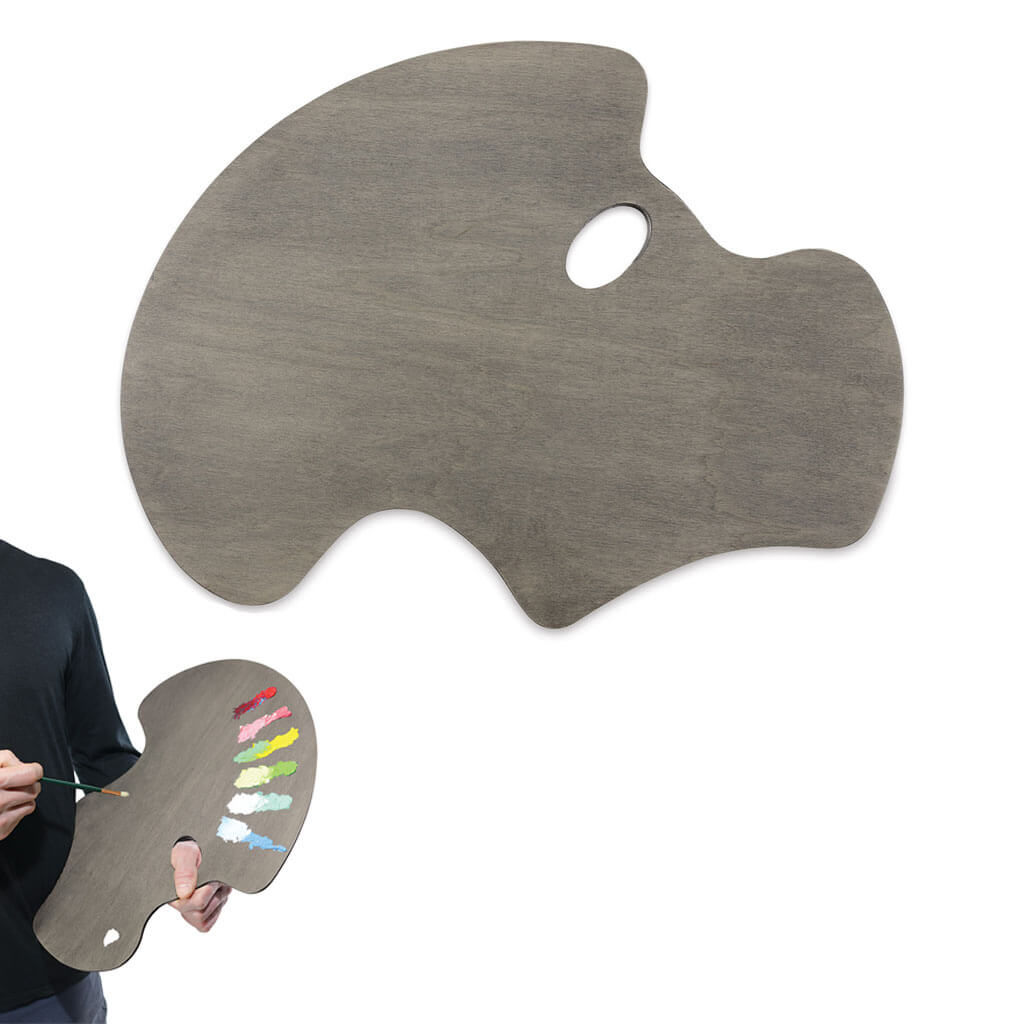 Expressionist Confidant, Left Hand Gray, 20-1/2" x 16" x 1/5"