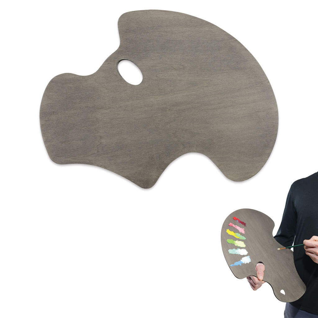 Expressionist Confidant, Right Hand Gray, 20-1/2" x 16" x 1/5"