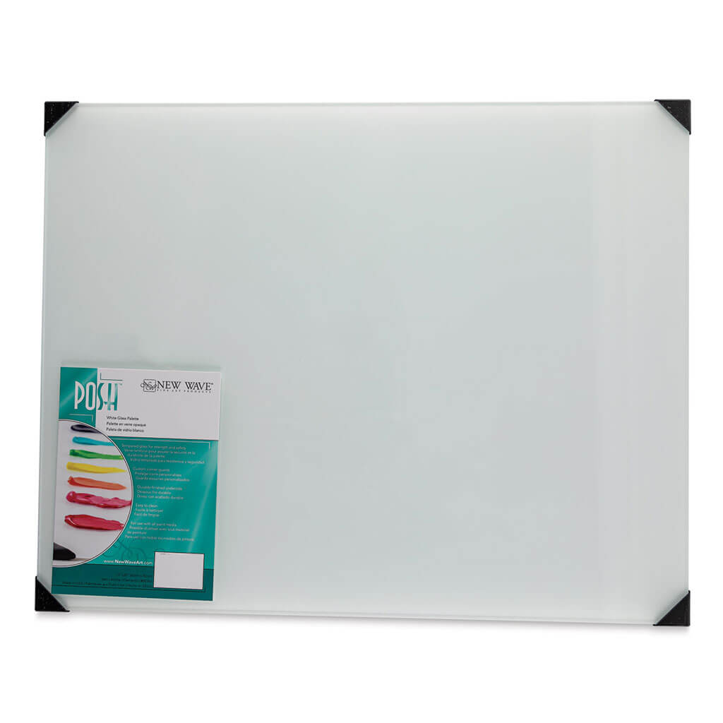 Posh Glass Tabletop Palette 16" x 20", White