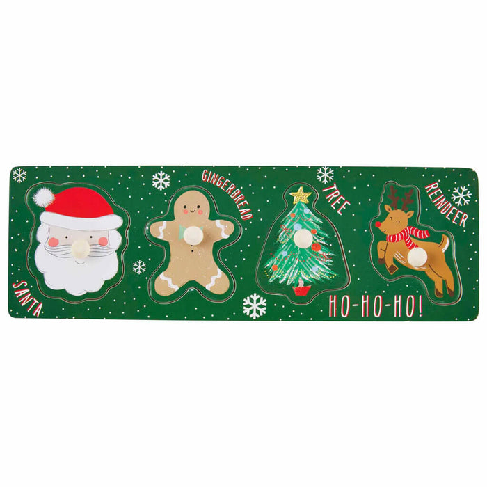 Green Christmas Wood Puzzle