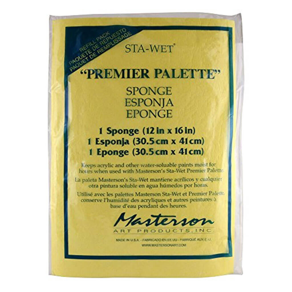 Masterson Sta-Wet Premier Palette Single Sponge Refill 12in x 16in