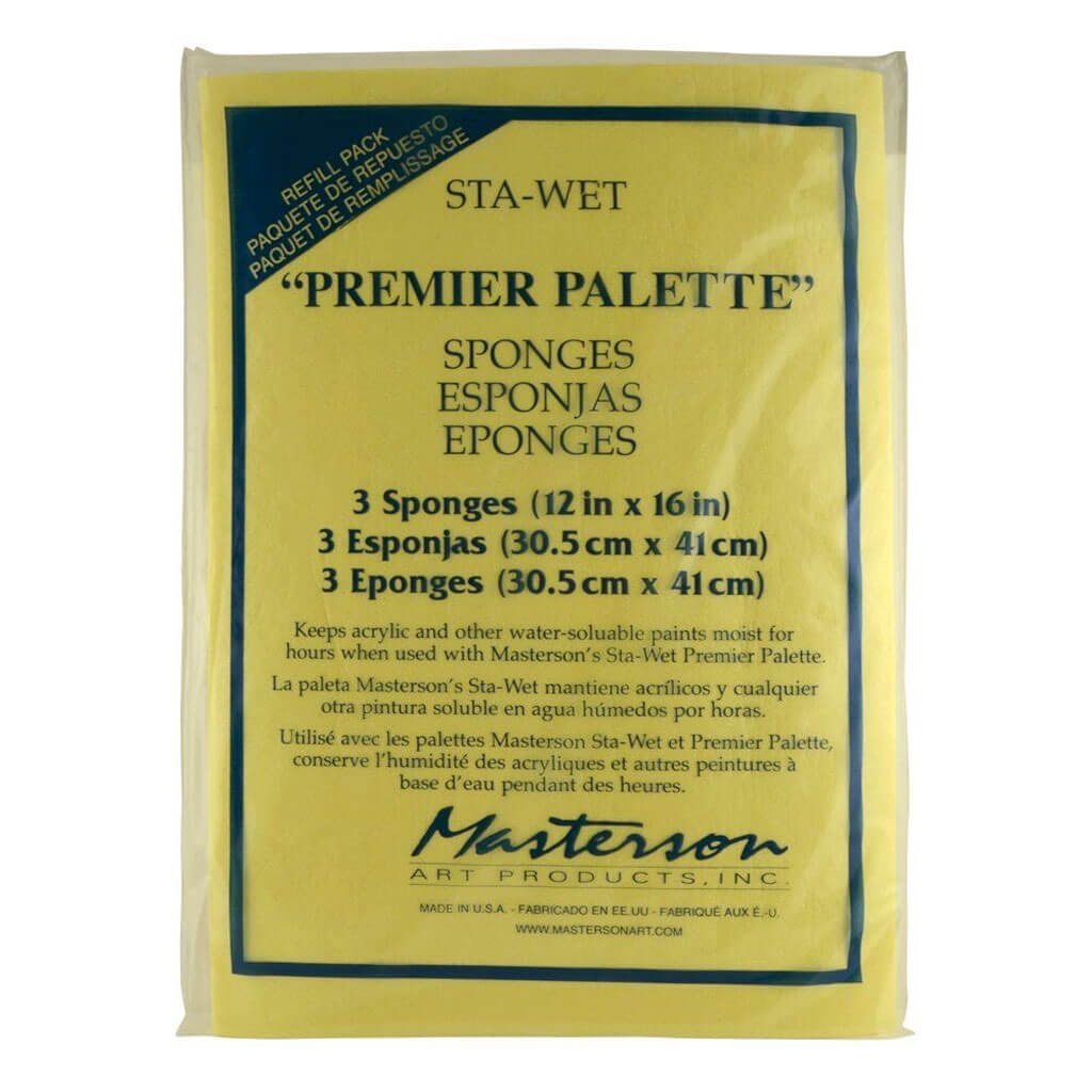 Masterson Sta-Wet Premier Sponge Refill Set of 3