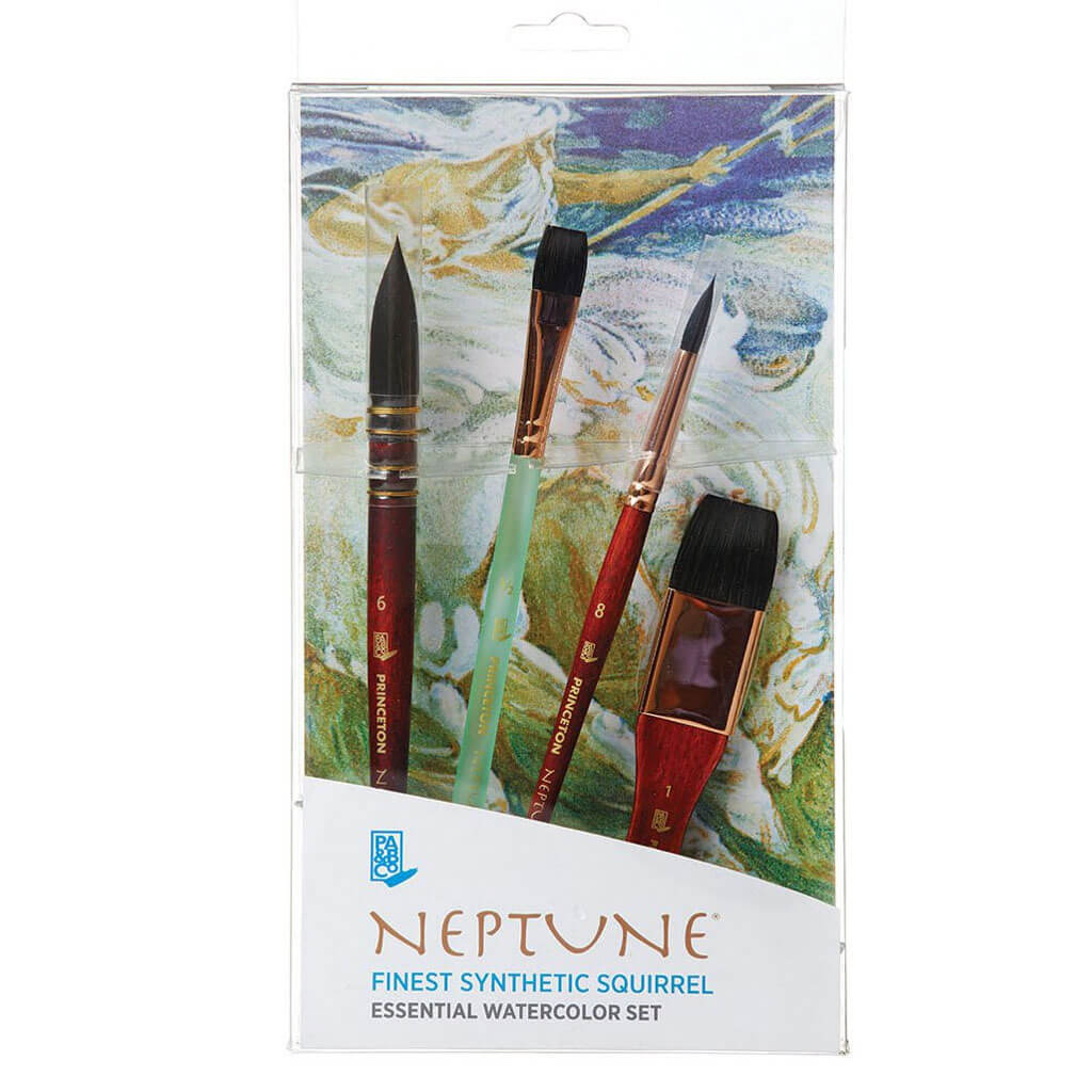 Princeton Neptune Synthetic Squirrel Brushes Box Set of 4