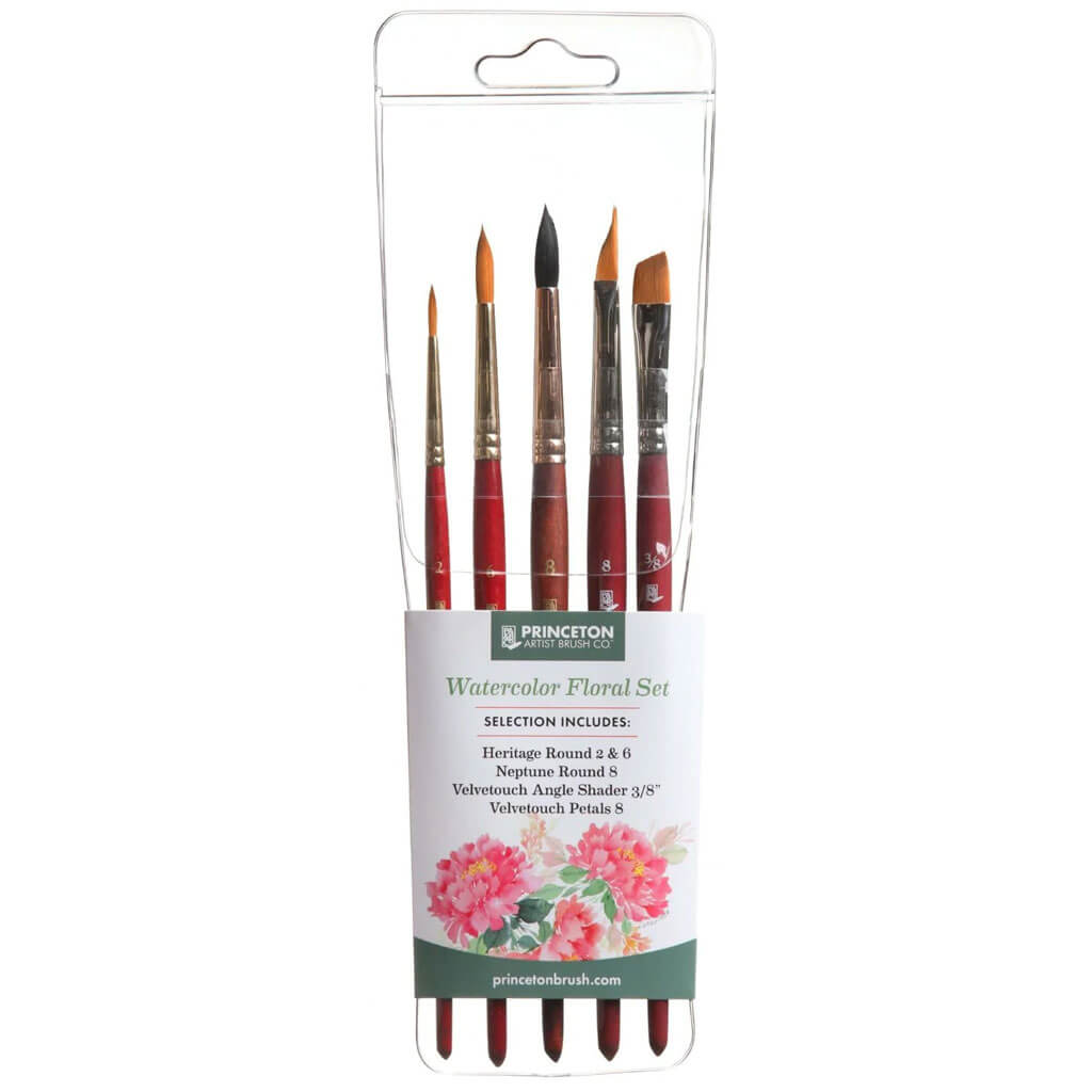 Princeton Watercolor Floral Brush Set of 5