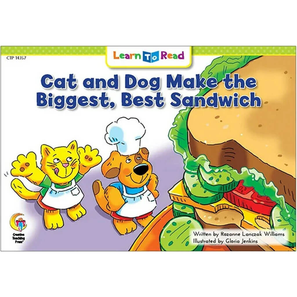 Cat Dog Make Biggest Best Sandwich Learn To Read