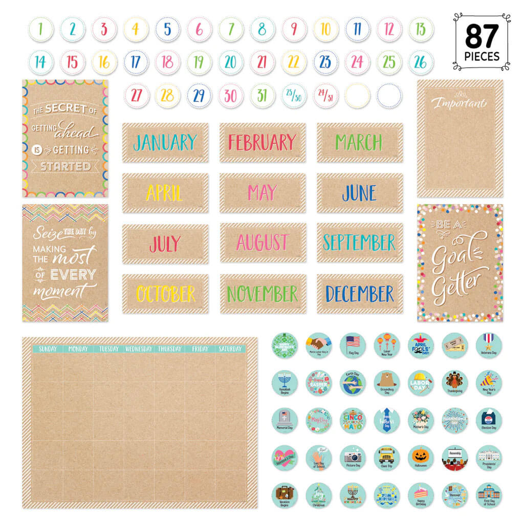 Krafty Pop Calendar Set Bulletin Board