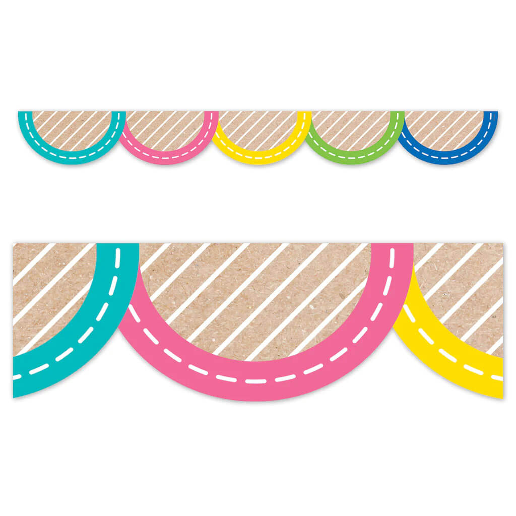 Krafty Pop Colorful Kraft Jumbo Scallops EZ Border