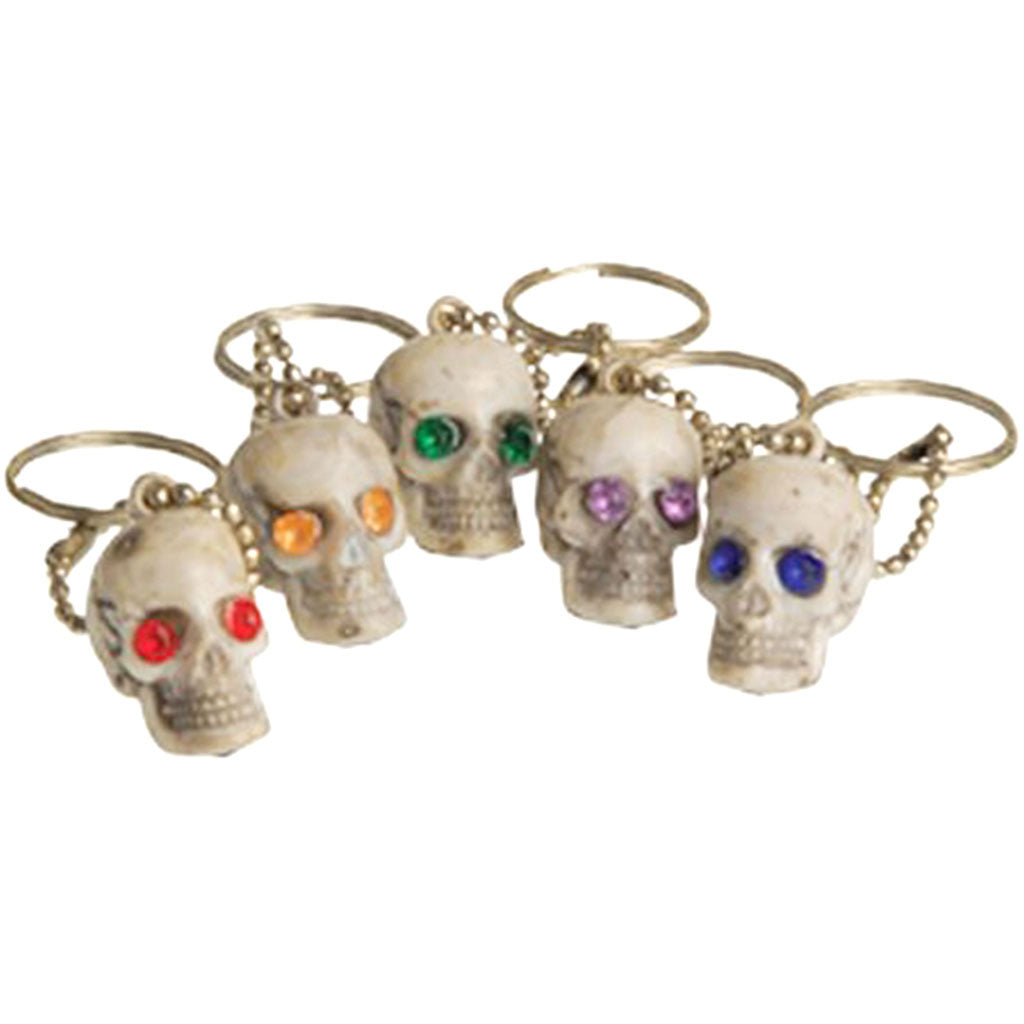 Jeweled Eyes Skull Key Chains