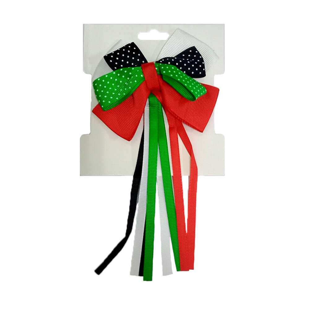 UAE Hair Clip Ribbon Dots